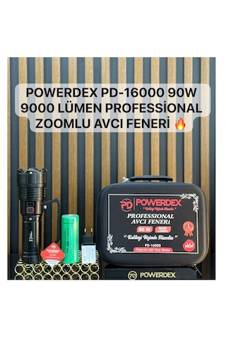 Powerdex Pd-16000 90w 9000 Lümen Profesyonel Zomlu Avcı El Feneri