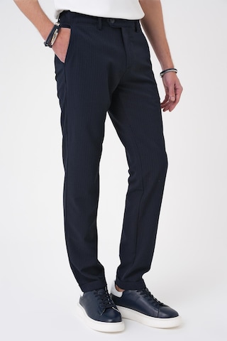 Efor Comfort Fit Gofre Dokulu Beli Lastikli Lacivert Jogger Pantolon P 1177 Lacivert