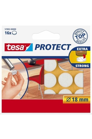 Tesa Zemin Koruyucu Daire Keçe 18mm 16adt Beyaz X4 Adet Diğer