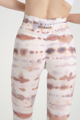 Batik Kalçası Büzgülü Kalça Şekillendirici Pushup Yüksek Bel Topa Beyaz - Kahverengi