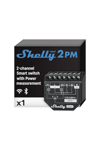 Plus 2pm Gen3 Wi-fi Ve Bluetooth 2 Kanallı Akıllı Röle Şalteri Elektrik Tüketimi Ölçümlü Panjur Şalteri Genel