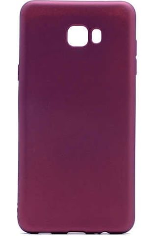 Samsung Uyumlu Galaxy C7 Pro Kılıf Zore Premier Silikon Kapak Mürdüm