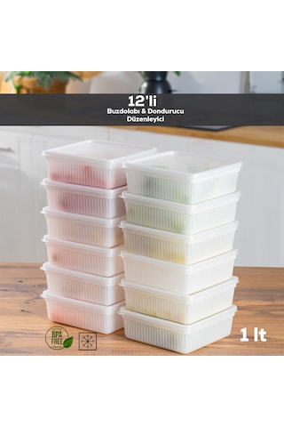 Porsima 1196 12 Li No-frost Çok Amaçlı Yiyecek Saklama Kabı