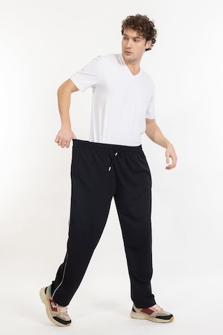 Büyük Beden Erkek Eşofman Altı Cepli Fermuarlı Blr-08- 1009 Siyah