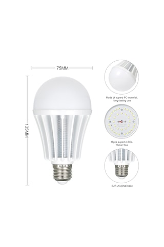 Hfambition Led Musluk Işığı Ve Mus Killeri, İki Işık Modu, E27 Ucu, Taşınabilir Beyaz 15w