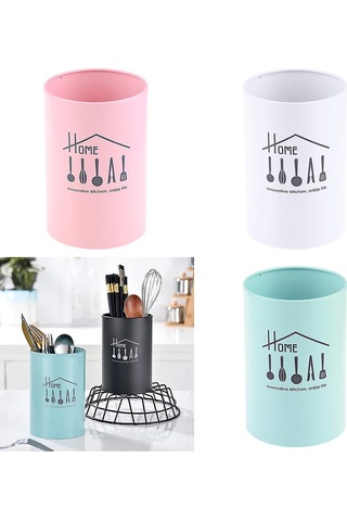 Silindir Çatal Bıçak Saklama Kabı Mutfak Aksesuarları Çatal Bıçak Tahliye Kabı Diğer