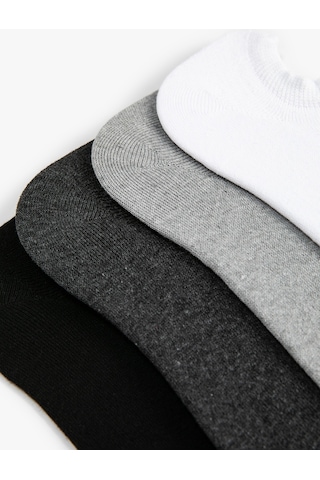 Koton Basic 4'lü Görünmez Çorap Seti Multıcolor 4wam80257aa 4WAM80257AAMIX Mavi