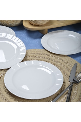 Heda Porselen Zümrüt 6'lı Yuvarlak Pasta Ve Tatlı Servis Tabağı