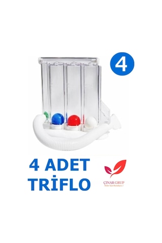 Triflo Solunum Egzersiz Cihazı Nefes Egzersiz Aleti 3 Top x 4