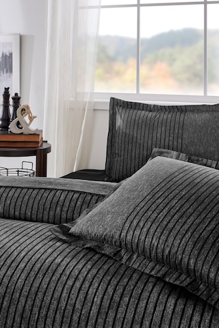 Özdilek Noir Battal Boy Lastikli Fitted Çarşaf Nevresim Takımı Antrasit