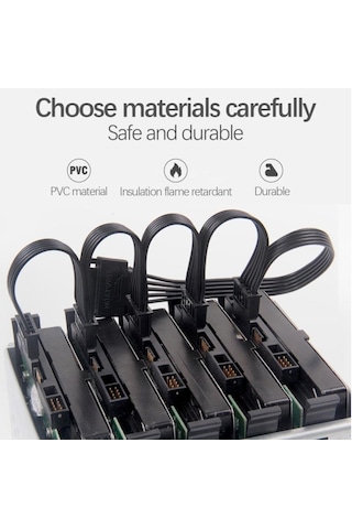 Molex Sata To 5X Power 15 Pin 4977P Güç Çoklayıcı Kablosu Disk Hd
