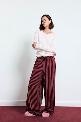 Defacto Çizgili Regular Fit Flanel Pijama Altı H5232ax26aubr285 Bordo-br285