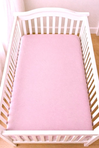 Pamuklu Penye 70x140 Lastikli Bebek Çarşafı Lastikli Beşik Çarşafı Bebek Çarşafı Pembe