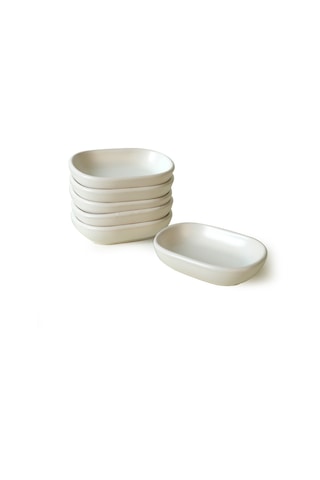 Keramika Mat Beyaz Noyan Çerezlik 11 Cm 6 Adet 022