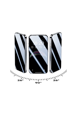 Vendas Apple Uyumlu iPhone 15 Pro Max Exclusive V-pro Privacy Hayalet Tempered Cam Ekran Koruyucu