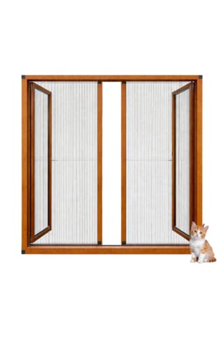 Akordiyon Duble Kapı Kedi Sinekliği En:0-140 Cm X Boy:0-240 Cm Demir, Ahşap, Pimapen Alüminyum Uyumlu Çok Renkli