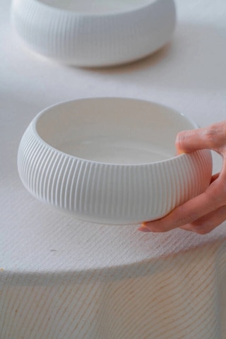 Acar Linea Porselen Beyaz Yuvarlak Kase 17x6 Cm