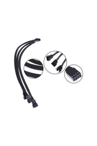 Primex Px-4303 4 Pin To 3x Fan Çoklayıcı Y Pwm Çoklayıcı Splitter Kablosu