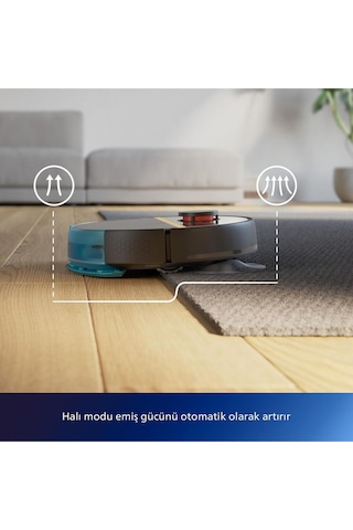 Philips Homerun 7000 Serisi Aqua XU7000/01 Akıllı Robot Süpürge Siyah - Gold (Teşhir)