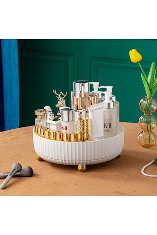 Maiyame Döner Organizatör: Kozmetik, Mutfak Ve Ofis İçin Çok Amaçlı Döner Tepsi Beyaz