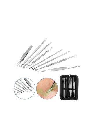 8 Adet/takım Paslanmaz Çelik Sivilce İğne Yüz Cilt Bakımı Siyah Nokta Sivilce Sökücü Komedon Akne Çıkarıcı Leke Tedavileri