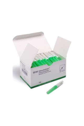 Bd Vacutainer Kan Alma İğne Ucu Yeşil 21G*1.5 (0.8*38 Mm) 100 Lü
