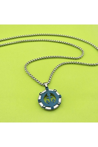 Pigado Paslanmaz Çelik Deniz Çapası Erkek Kolye Gri