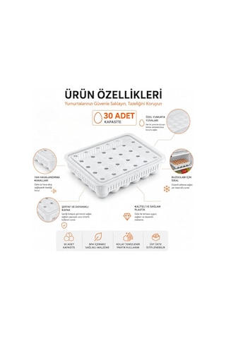 30 Gözlü Kilitli Yumurta Saklama Kabı Plastik Yumurta Taşıma Kutusu Kapaklı Şeffaf Buzdolabı Düzenleyici Bpa Fr Diğer