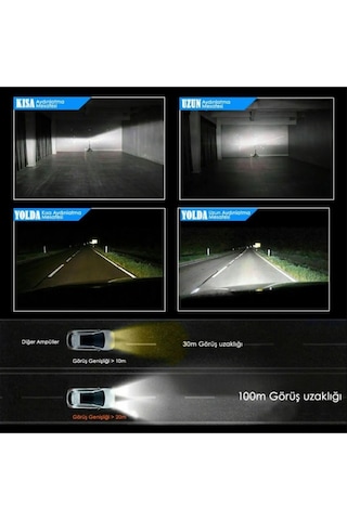 Xenon H27 Led Araba Far Ampül Xenon Led Şimşek Etkili Lıght Seri