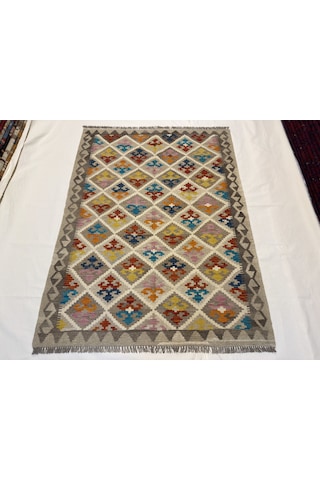 El Dokuma Afgan Kilim Kök Boya Elsanat Eserı İle Harıka Yenı Model Çok Renkli