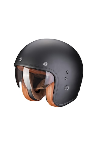 Scorpion Belfast Evo Luxe Açık Motosiklet Kaskı Mat Siyah