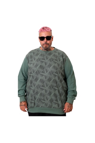 Mode Xl Erkek Bisiklet Sweatshirt Selanik U25819 Yeşil