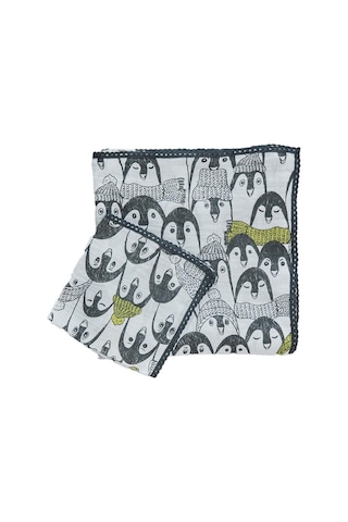 Ecocotton Pingu Bebek Müslin Örtü Seti 100 100 Cm - Füme