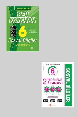 Ata 6.sınıf Ben Korkmam Sosyal Bilgiler + 27 Deneme Sınavı