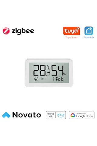 Tuya Zigbee Lcd Ekranlı Sıcaklık Ve Nem Sensörü