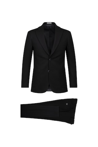 Hatemoğlu Siyah Slim Fit Mono Yaka Takım Elbise