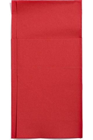 Çift Kat Kırmızı Cepli Peçete 1/8 40x40 Cm Açık Hali 1200 Adet Kırmızı