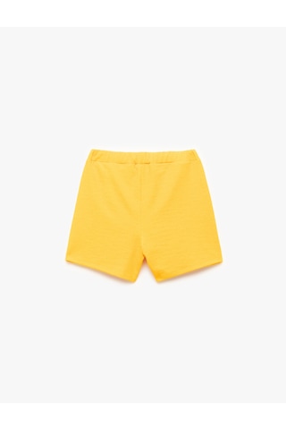 Koton Düz Kesim Kruvaze Mini Boy Şort Etek Sarı 5skg40228ak Sarı