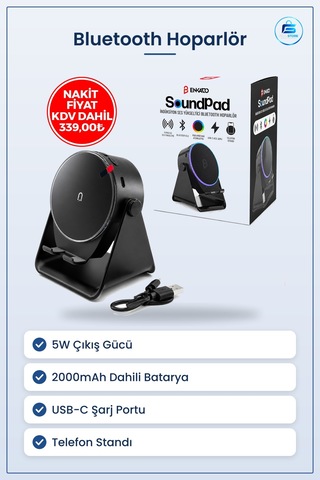 Bluetooth Hoparlör Soundpad 5w 2000mah Telefon Standı Usb-c Şarjl
