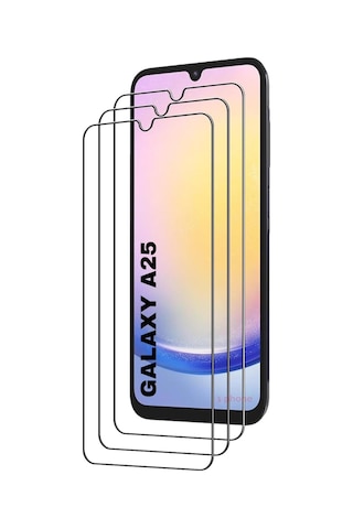 Samsung Galaxy A25 Ekran Cam Koruyucu Kırılmaz Kavisli Hd 9d Tamperli Glas Screen Protector Çizilmez