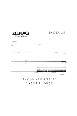 Zenaq Inqlude Is90-m7 Jaw Breaker Rg 2.74mt 10-50gr 2p Spin Kamış Standart