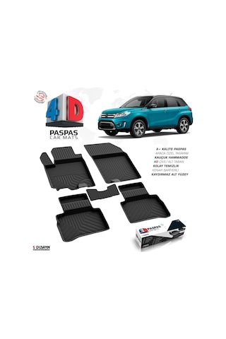 S-Dizayn Suzuki Vitara 2015 Ve Üzeri  A+Kalite 4D Havuzlu Paspas