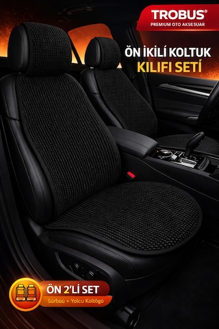 Premium Series Universal Ön Ve Arka Oturak 5 Parça Koltuk Minder Seti Siyah