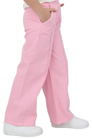 İrem Kız Çocuk Pembe Renk Yelekli Bluz Ve Bol Paça Pantolon Üçlü Takım Şık Günlük Kombin