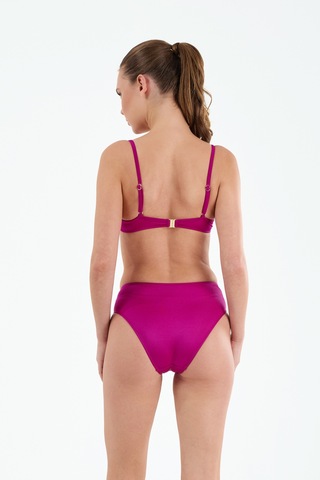 Louren Kadın Fuşya Kaplı Telli Fiyong Detaylı Bikini Takımı Fuşya