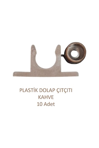 Plastik Pvc Sineklik Kapı Çıtçıtı Kahve 10 Adet Kahve