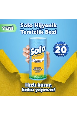 Solo Kağıt Bez 20'li Hijyenik Temizlik Bezi