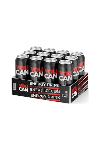 You Can Black Edition Enerji İçeceği 500 ml 12'li