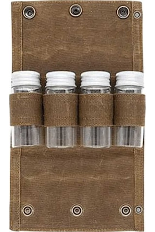 Pazly Kamp Baharat Kutusu Seti - Cam Kavanoz Ve Şişeler Haki Renk Haki