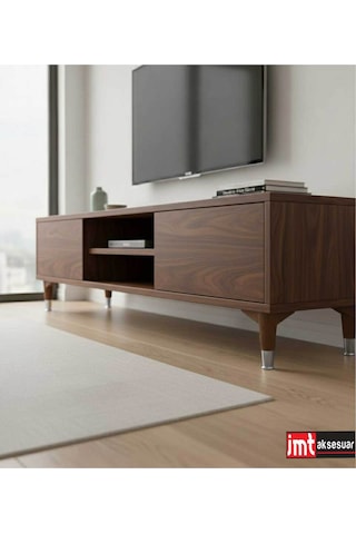 Puma 15 Cm Ceviz-krom Mobilya Kanepe Tv Ünitesi Kosol Ayağı Ceviz-krom